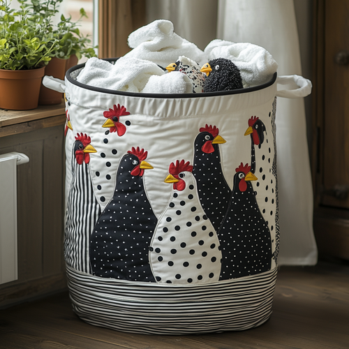 Dotty the Hen Quilted Laundry Basket NCU0PTT767