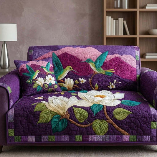 Double Bloom Waltz Quilted Sofa Cover NCU0DQQ0509