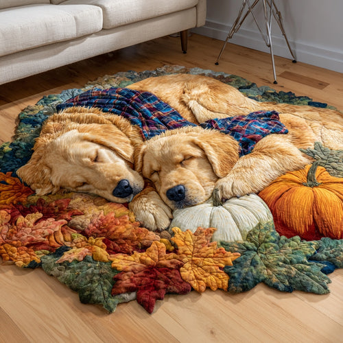 Double Pumpkin Snooze Custom Shape Area Rug NCU0PVL879