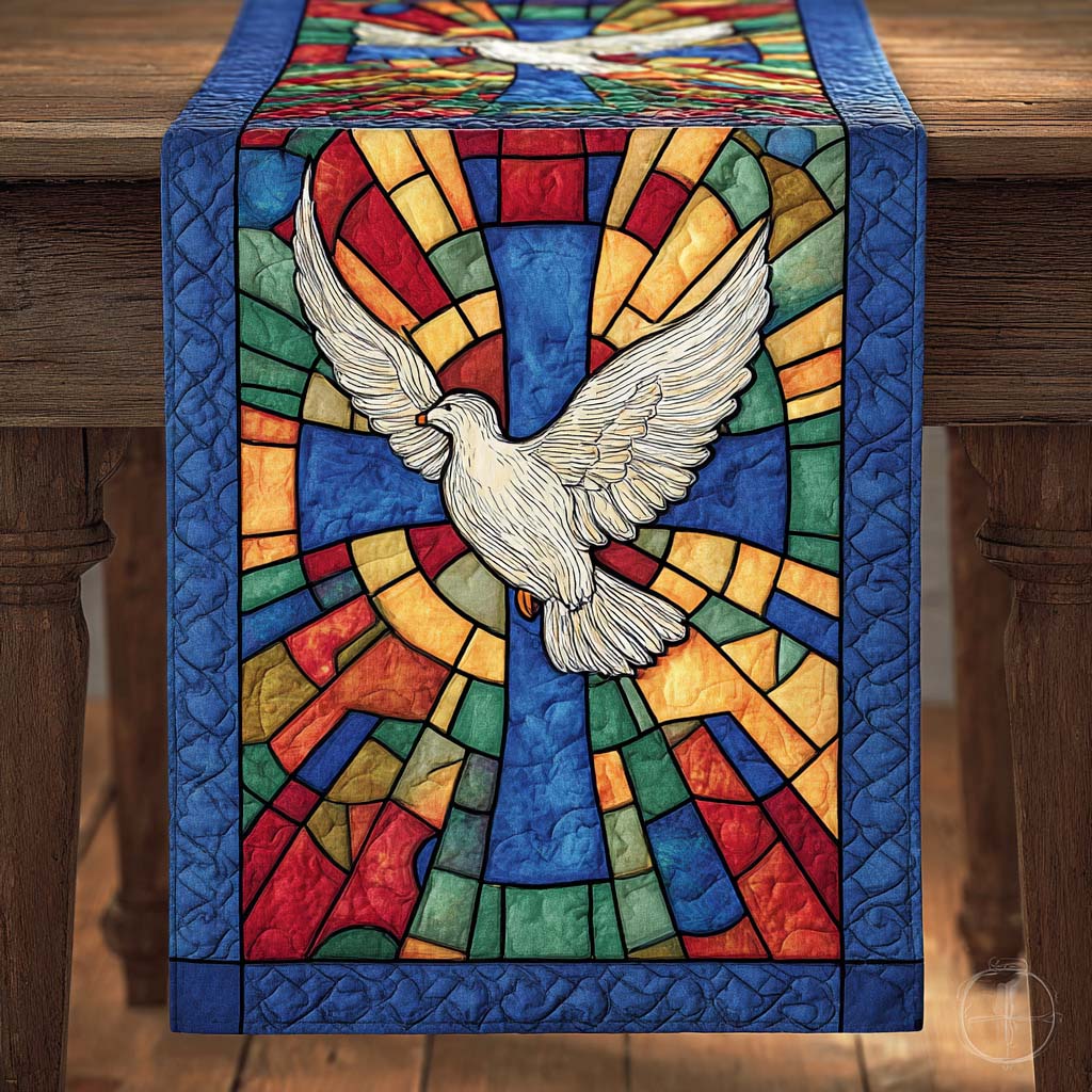 Dove of Grace Quilted Table Runner NCU0NXD497