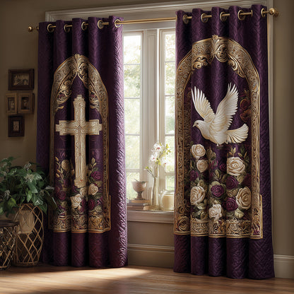 Dove of Hope Quilted Curtains NCU0TH3749
