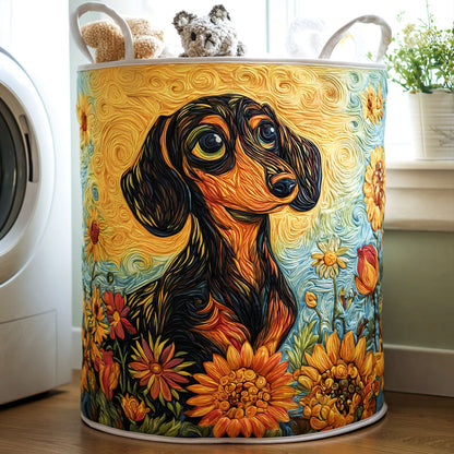 Doxie Charm Quilted Laundry Basket NCU0PTT1232