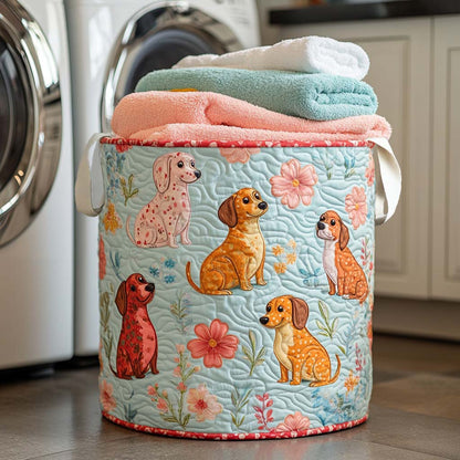 Doxie Home Haven Quilted Laundry Basket NCU0NNL064