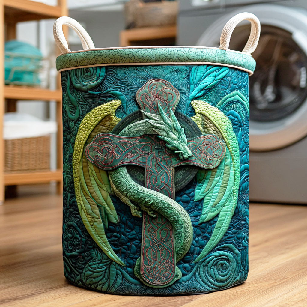 Dragon Cross Quilted Laundry Basket NCU0NTD490