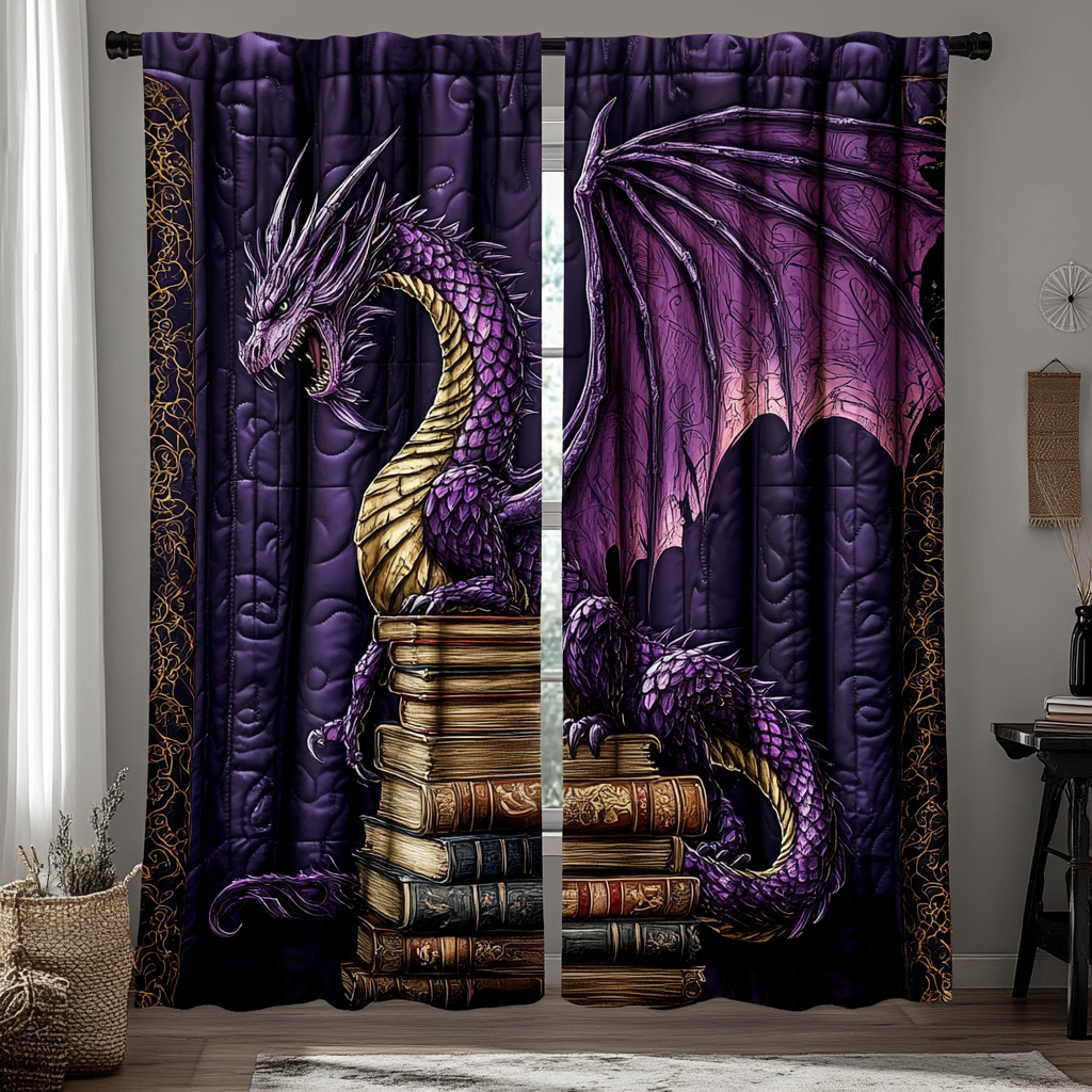Dragon Flame Quilted Curtains NCU0DDK1772