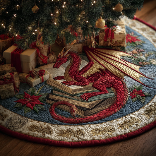 Dragon Keeper Christmas Quilted Tree Skirt NCU0DDK1967