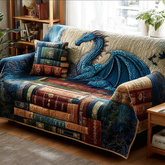 Dragon Library Guard Quilted Sofa Cover NCU0NTD911