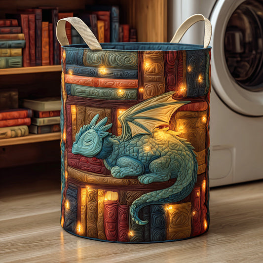 Dragon Wisdom Pages Quilted Laundry Basket NCU0NTD867