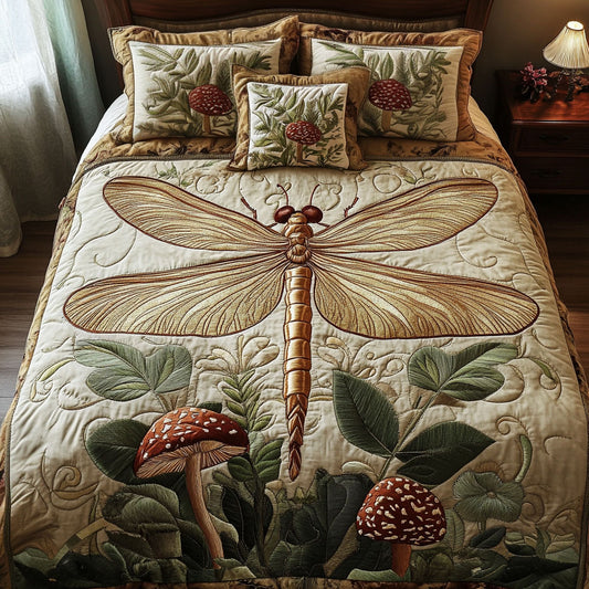 Dragonfly Harmony 3-Piece Quilted Bedding Set NCU0NNT240