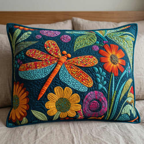 Dragonfly Harmony Quilted Bedding Pillow Case NCU0DV1540