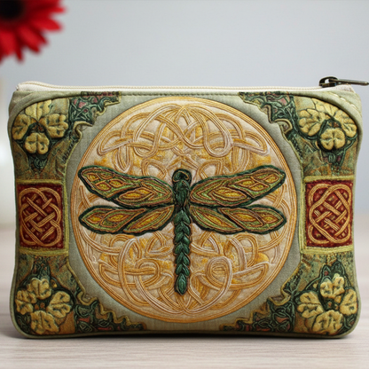 Dragonfly Muse Quilted Zipper Pouch NCU0NNT2365