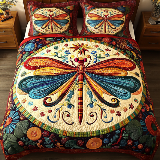Dragonfly Bloom Duvet Cover Set NCU0PVL258