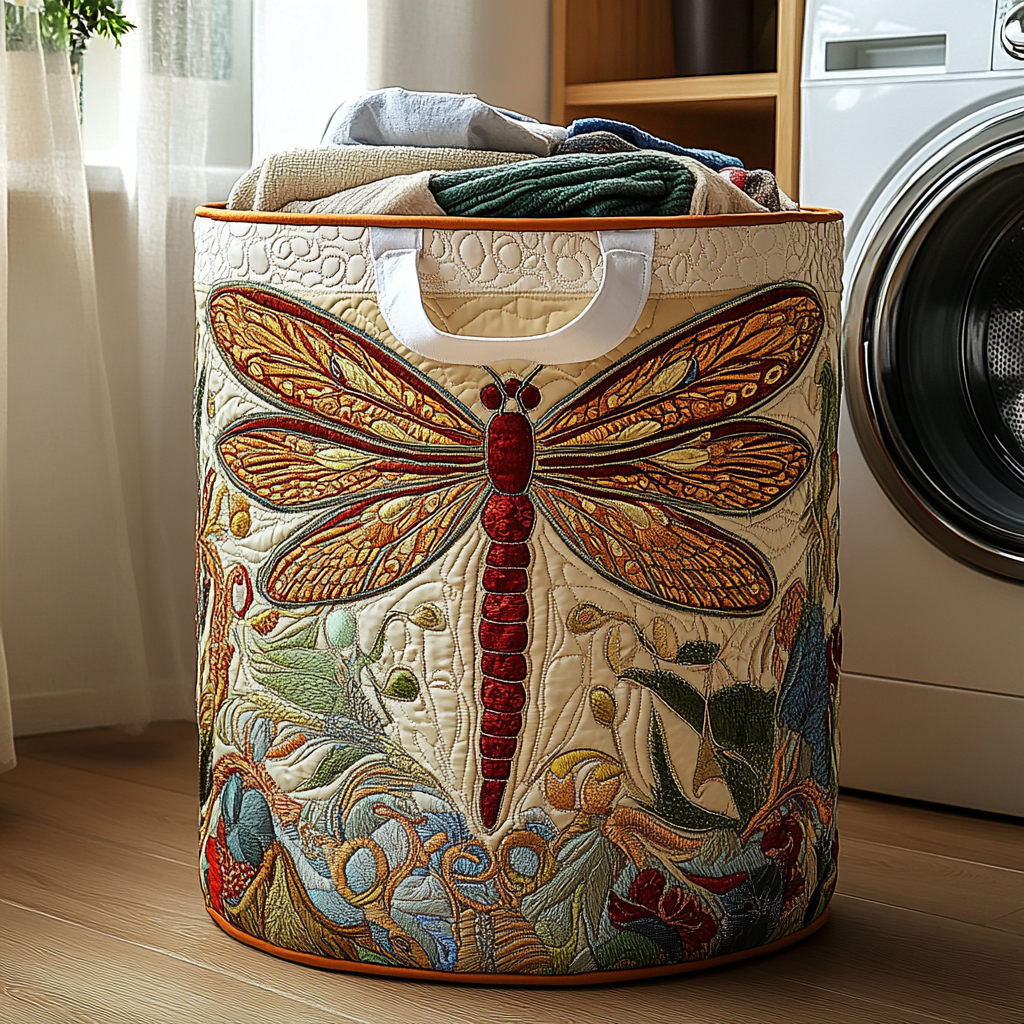 Dragonfly Quilted Laundry Basket NCU0QN051