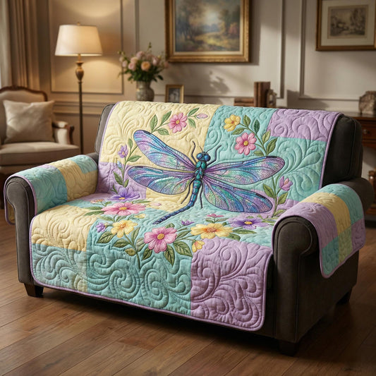 Dragonfly Bloom Quilted Sofa Cover NCU0NTD1631