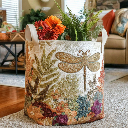 Dragonfly Blooming Quilted Laundry Basket NCU0PTT2560