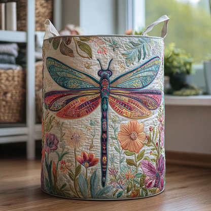 Dragonfly Charm Quilted Laundry Basket NCU0DDK1154