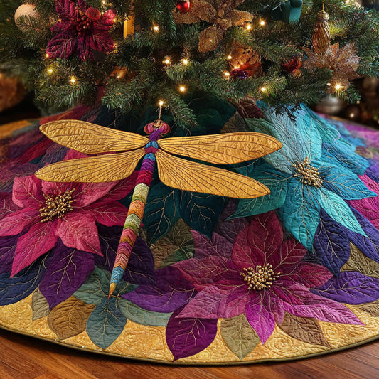 Dragonfly Dream Christmas Quilted Tree Skirt NCU0DDK2046