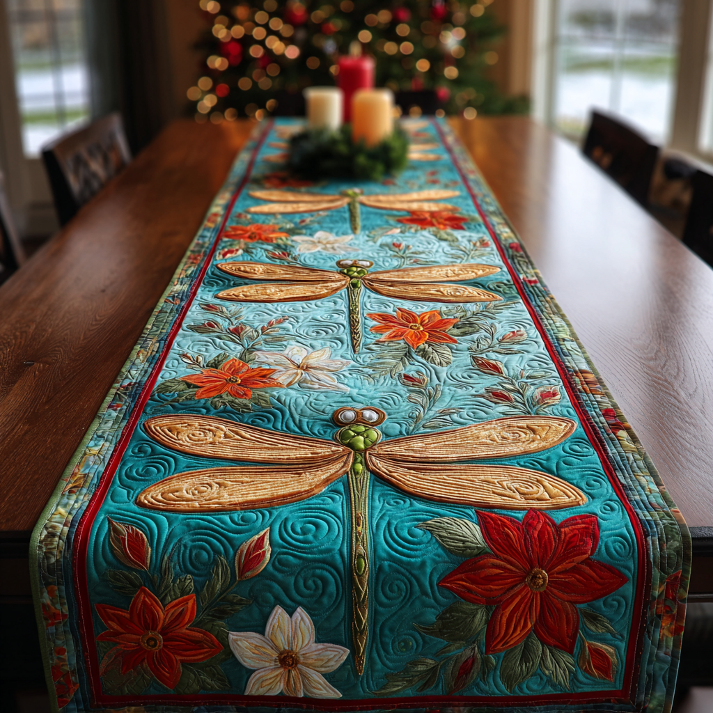 Dragonfly Dream Quilted Table Runner NCU0DDK1478 – Quiltnest
