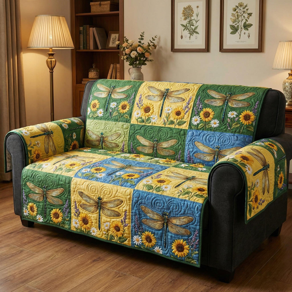 Dragonfly Dreams Quilted Sofa Cover NCU0NTD1632