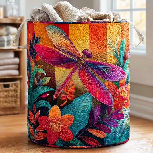 Dragonfly Garden Quilted Laundry Basket NCU0NNL052