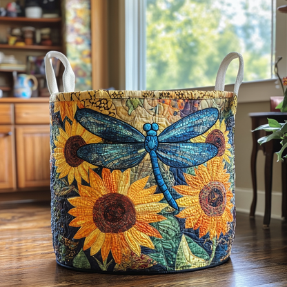 Dragonfly Garden Quilted Laundry Basket NCU0PVL409
