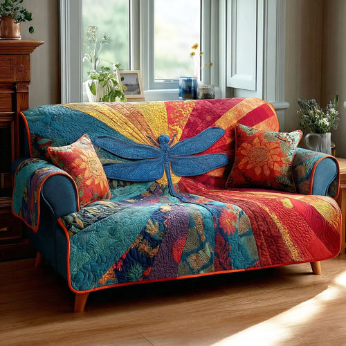 Dragonfly Garden Quilted Sofa Cover NCU0NTD1537