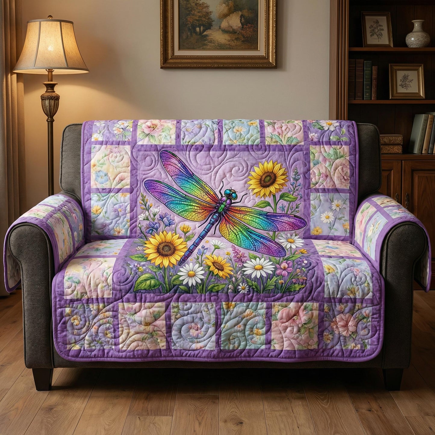 Dragonfly Garden Quilted Sofa Cover NCU0NTD1627