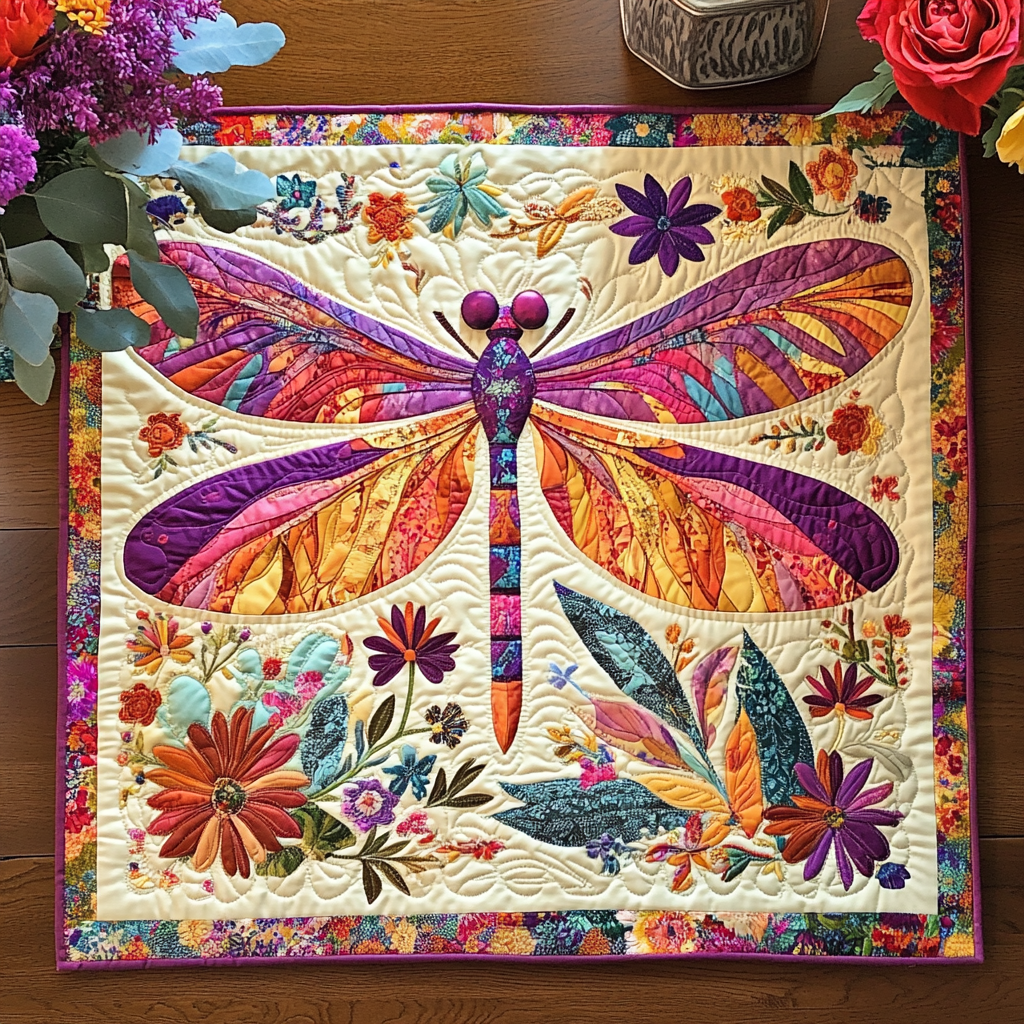 Dragonfly Glow Quilted Place Mat NCU0DDK1483