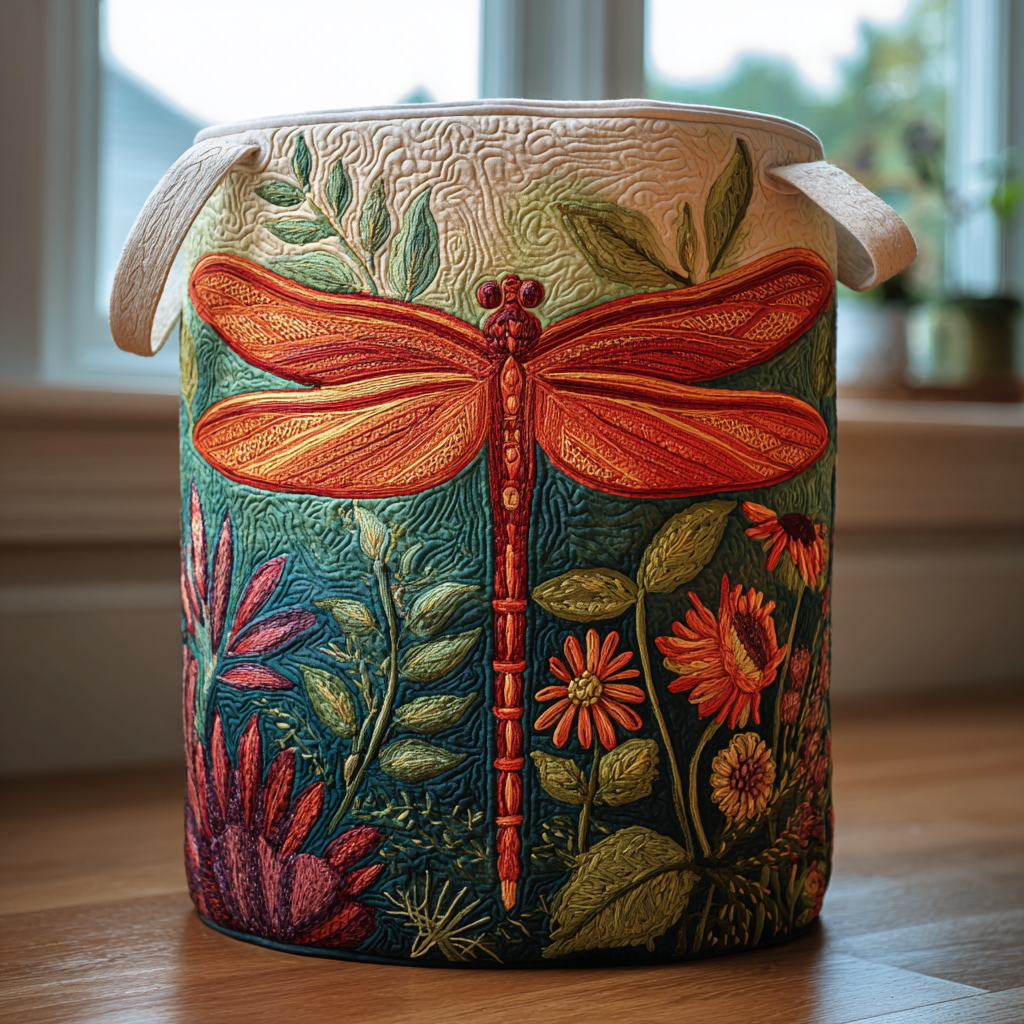 Dragonfly Quilted Laundry Basket NCU0QN051