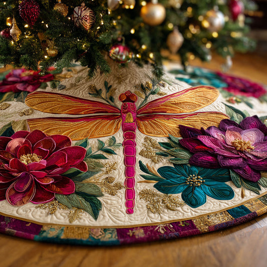 Dragonfly Horizon Christmas Quilted Tree Skirt NCU0DDK2048