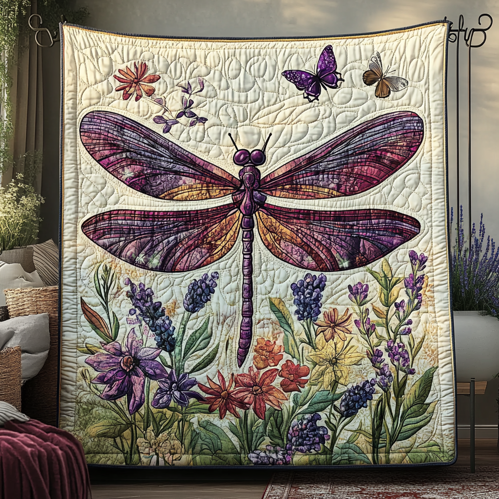 Dragonfly Horizon Quilted Blanket NCU0DDK1500