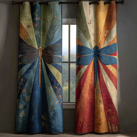 Dragonfly Light Quilted Curtains NCU0DDK1775