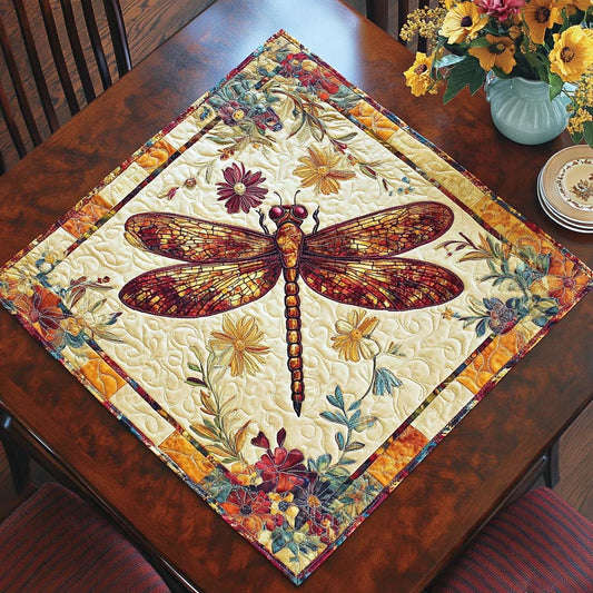Dragonfly Magic Bloom Quilted Table Topper NCU0NNT1004