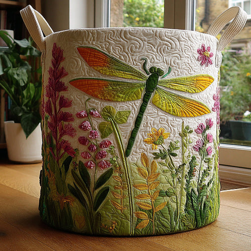 Dragonfly Mirage Quilted Laundry Basket NCU0DV1685
