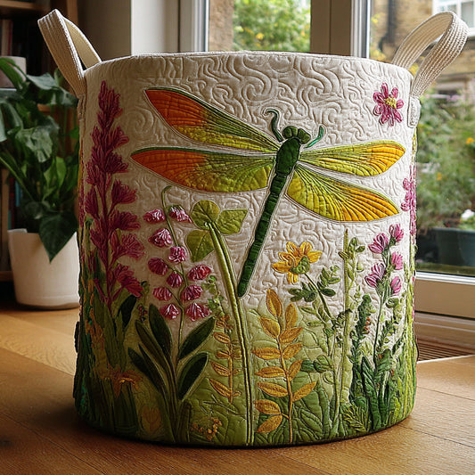 Dragonfly Mirage Quilted Laundry Basket NCU0DV1685