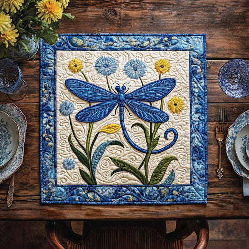 Dragonfly Morning Mist Quilted Table Topper NCU0NNT1005