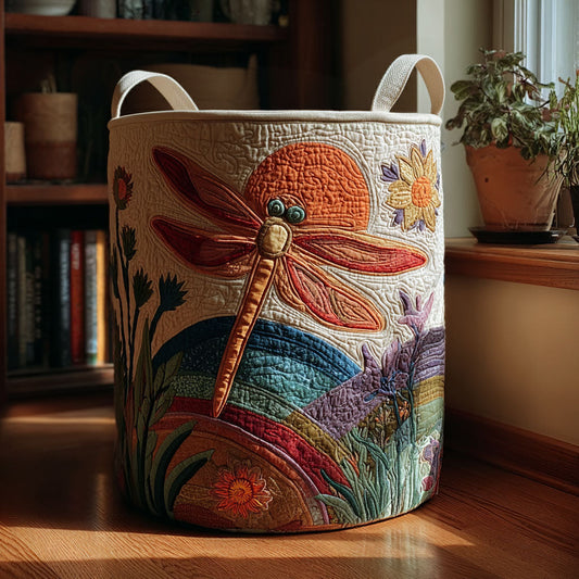 Dragonfly Oasis Quilted Laundry Basket NCU0PTT2562