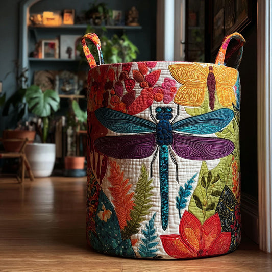 Dragonfly Petalshine Quilted Laundry Basket NCU0PTT2563