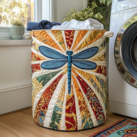 Dragonfly Ray Quilted Laundry Basket NCU0DDK581