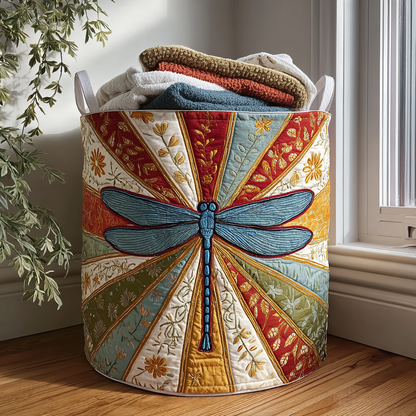 Dragonfly Shine Quilted Laundry Basket NCU0DDK578