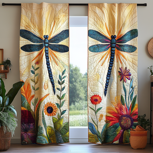 Dragonfly Sky Quilted Curtains NCU0DDK1777