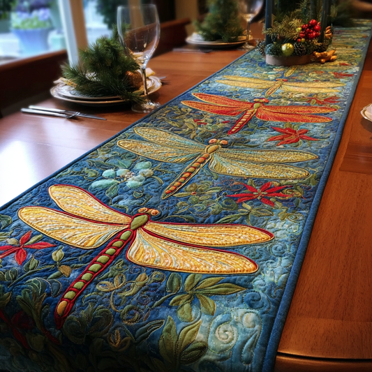 Dragonfly Sky Quilted Table Runner NCU0DDK1481