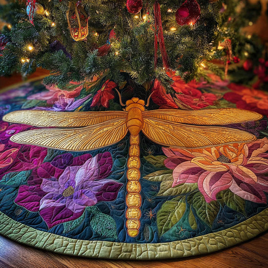 Dragonfly Spirit Christmas Quilted Tree Skirt NCU0DDK2050
