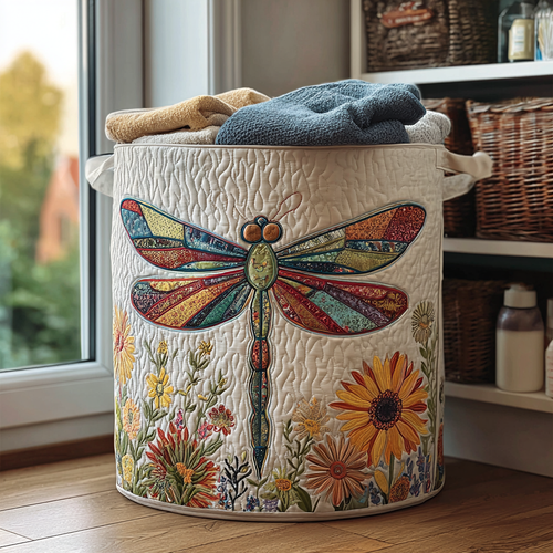 Dragonfly Trail Quilted Laundry Basket NCU0DDK582