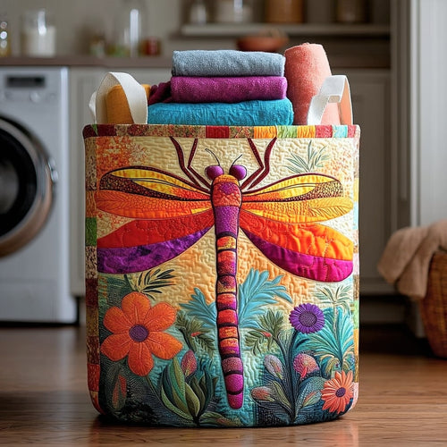 Dragonfly Whisper Quilted Laundry Basket NCU0NNL055