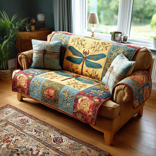 Dragonfly Whisper Quilted Sofa Cover NCU0NTD1539