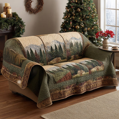 Dream Forest Quilted Sofa Cover NCU0DV1437