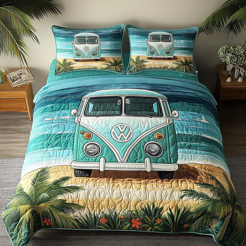 Dream Vibes 3-Piece Quilted Bedding Set NCU0NVH439