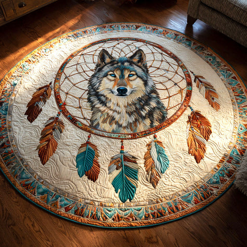 Dream Wolf Quilted Round Mat NCU0NTV723