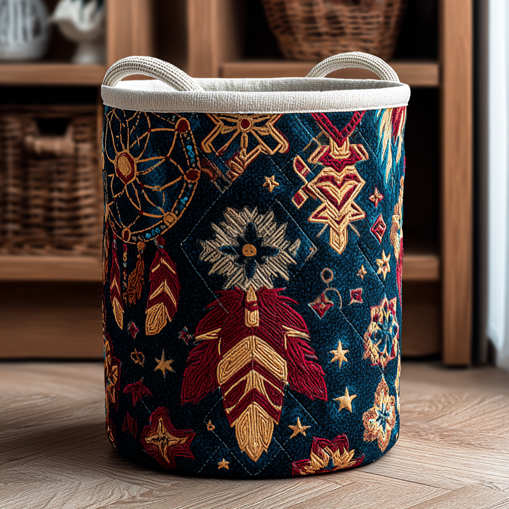 Dreamcatcher Spirit Quilted Laundry Basket NCU0DDK1398